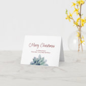Vrolijk kerstfeest woestijn zuidwest succulent kaart (Gele Bloem)