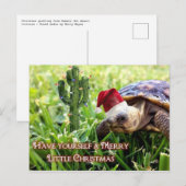 Vrolijk kerstfeest - woestijnschildpad briefkaart (Voorkant / Achterkant)
