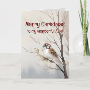 Vrolijk Kerstfeest Wonderful Tante Waterverf Kaart