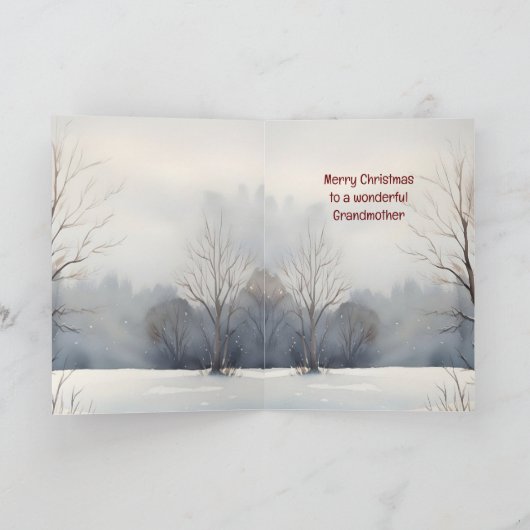 Vrolijk Kerstfeest Wonderlijke Grootmoeder Waterve Kaart (Binnen)
