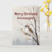 Vrolijk kerstfeest Wonderlijke kleindochter Waterv Kaart (Gele Bloem)