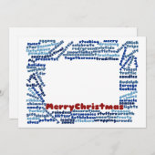 Vrolijk kerstfeest - Woordwolk - Groeten Kaart (Voorkant / Achterkant)
