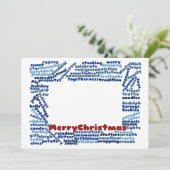 Vrolijk kerstfeest - Woordwolk - Groeten Kaart (Staand voorkant)