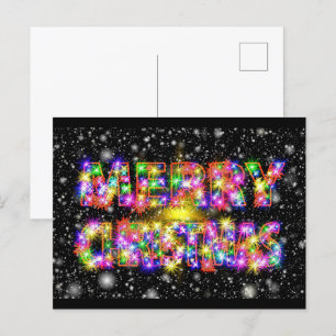 Vrolijk kerstfeest Wow! Briefkaart