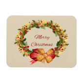 Vrolijk kerstfeest  Wreath Magneet (Horizontaal)