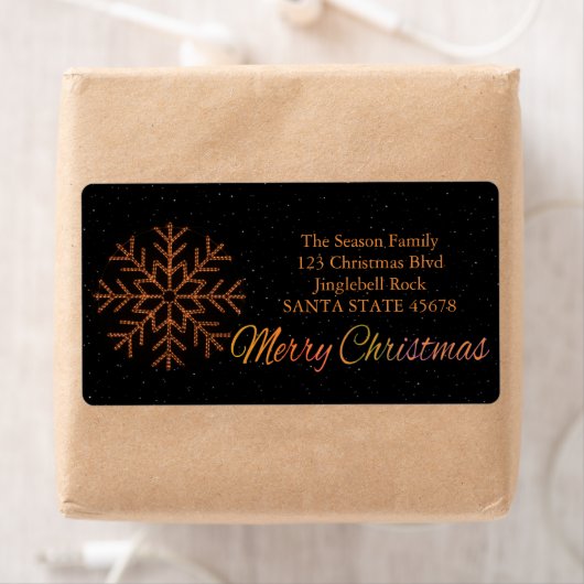 Vrolijk kerstfeest x-mas kristal Light Etiket (Insitu)