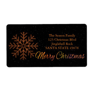 Vrolijk kerstfeest x-mas kristal Light Etiket