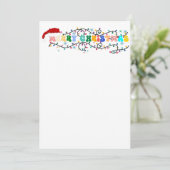 Vrolijk kerstfeest x mis, rendier, kerstman feestdagenkaart (Staand voorkant)