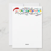 Vrolijk kerstfeest x mis, rendier, kerstman feestdagenkaart (Achterkant)