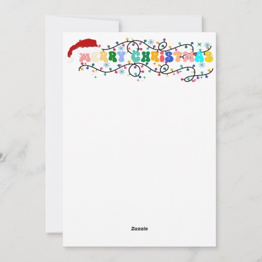 Vrolijk kerstfeest x mis, rendier, kerstman feestdagenkaart (Achterkant)