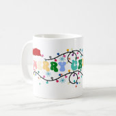 Vrolijk kerstfeest x mis, rendier, kerstman koffiemok (Voorkant links)