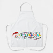Vrolijk kerstfeest x mis, rendier, kerstman schort (Voorkant)