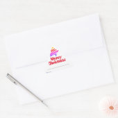 Vrolijk kerstfeest. Xmas Cadeau Triangle Sticker (Envelop)