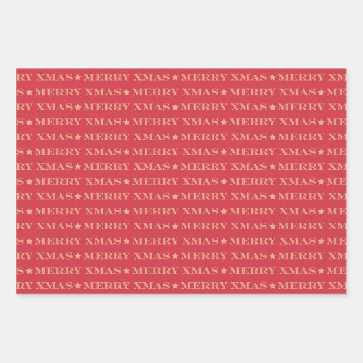 Vrolijk kerstfeest (XMas) Inpakpapier Vel (Voorkant)