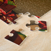 Vrolijk kerstfeest- xmas licht- kerstboom legpuzzel (Zijkant)