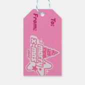 Vrolijk kerstfeest Y2K 2022 Roze Cadeaulabel (Achterkant)