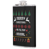 Vrolijk kerstfeest Ya Filthy Animal Ugly kerst Heupfles (Links)