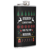 Vrolijk kerstfeest Ya Filthy Animal Ugly kerst Heupfles (Rechts)