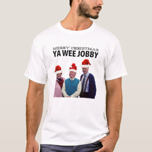 Vrolijk kerstfeest Ya Wee Jobby Jack Victor en Isa T-shirt