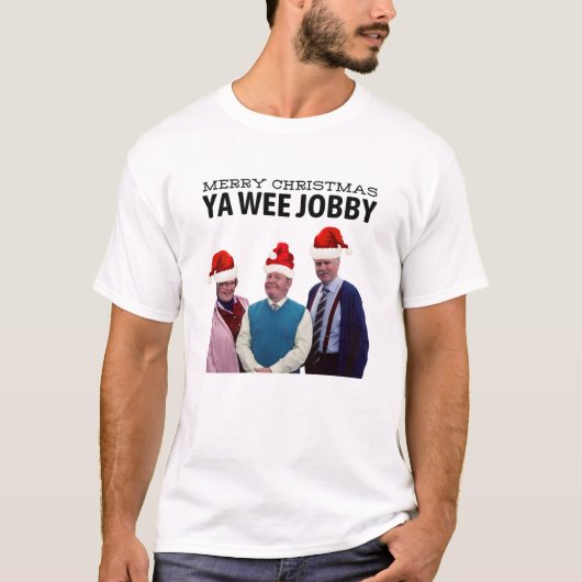 Vrolijk kerstfeest Ya Wee Jobby Jack Victor en Isa T-shirt (Voorkant)