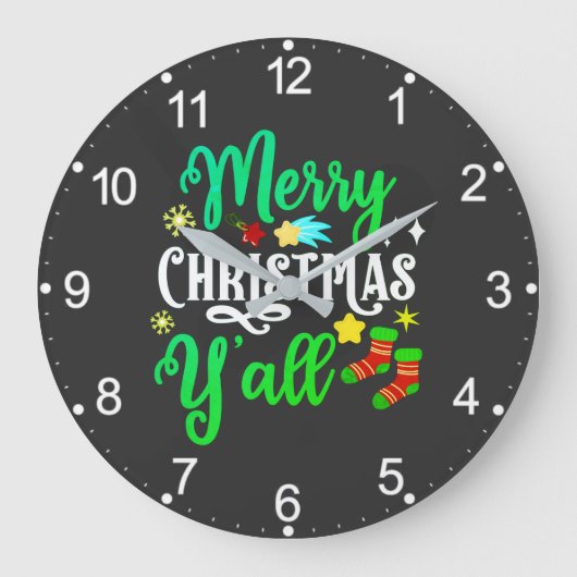 Vrolijk kerstfeest Y'all-85918 Grote Klok (Voorkant)