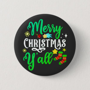 Vrolijk kerstfeest Y'all-85918 Ronde Button 5,7 Cm