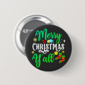 Vrolijk kerstfeest Y'all-85918 Ronde Button 5,7 Cm (Voorkant /achterkant)