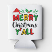 Vrolijk kerstfeest Y'all Blikjeskoeler (Achterkant)