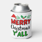 Vrolijk kerstfeest Y'all Blikjeskoeler (Blikje Voorkant)