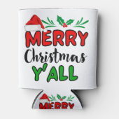 Vrolijk kerstfeest Y'all Blikjeskoeler (Voorkant)
