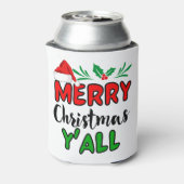 Vrolijk kerstfeest Y'all Blikjeskoeler (Blikje Achterkant)