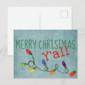 Vrolijk kerstfeest Y'All Briefkaart (Voorkant / Achterkant)