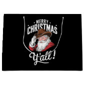 Vrolijk Kerstfeest Y'all Country Cowboy Sinterklaa Groot Cadeauzakje (Voorkant)