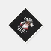 Vrolijk Kerstfeest Y'all Country Cowboy Sinterklaa Servet (Hoek)