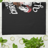 Vrolijk Kerstfeest Y'all Country Cowboy Sinterklaa Theedoek (Gevouwen)