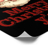 Vrolijk kerstfeest Y'all Cowboy Santa Western Coun Poster (Hoek)