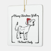 Vrolijk Kerstfeest Y'all  Cowboy Theme Keramisch Ornament (Links)
