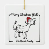 Vrolijk Kerstfeest Y'all  Cowboy Theme Keramisch Ornament (Achterkant)