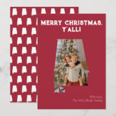 Vrolijk Kerstfeest Y'all Crimson Alabama State Fot Feestdagenkaart (Voorkant / Achterkant)