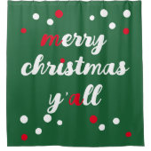 Vrolijk kerstfeest Y'all Douchegordijn (Voorkant)