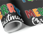 Vrolijk kerstfeest Y'all Funny Xmas Mannen Vrouwen Cadeaupapier (Rol Hoek)