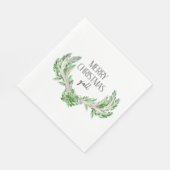 Vrolijk kerstfeest Y'all gebladerte op Antlers Servet (Hoek)