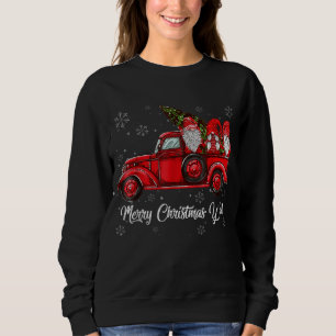 Vrolijk kerstfeest Y'all Gnomen Santa Retro Red Tr Trui