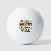 Vrolijk kerstfeest Y'all Golfballen (Voorkant)
