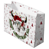 Vrolijk kerstfeest Y'all Groot Cadeauzakje (Voorkant Gekanteld)