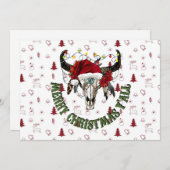 Vrolijk kerstfeest Y'all Kaart (Voorkant / Achterkant)