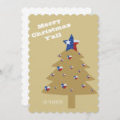 Vrolijk kerstfeest Y'all Kaart (Voorkant / Achterkant)