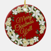 Vrolijk kerstfeest Y'all Keramisch Ornament (Achterkant)