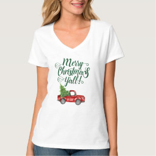 Vrolijk kerstfeest Y'all  kerst WV T-shirt