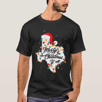 Vrolijk kerstfeest Y'all kerstfeest Merry Christus T-shirt